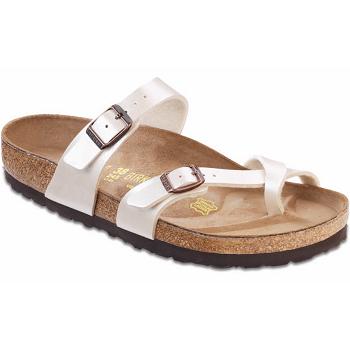 Dámské Mayari Birkenstock Krajkové Birko-flor Bílé | CZ 394OKI